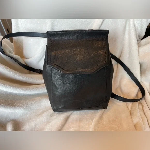 Excellent condition Rag & Bone backpack. Rag & Bone Woven Suede & Leather Pilot Backpack - Black | eBay main image 2